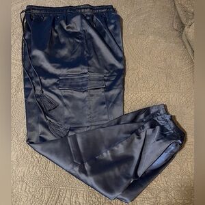 Woman’s Navy Satin Joggers NWT